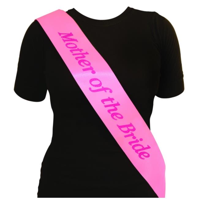 Hen Party Mother of the Bride Pink Party Sash | Party Save Smile