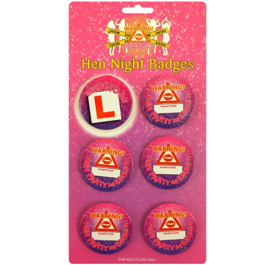 Hen Party Night Badges | Bride to Be | Party Save Smile