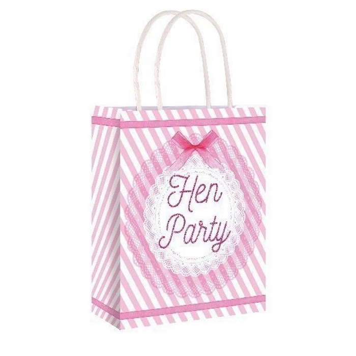 Striped Hen Party Favour Bags with Handles
