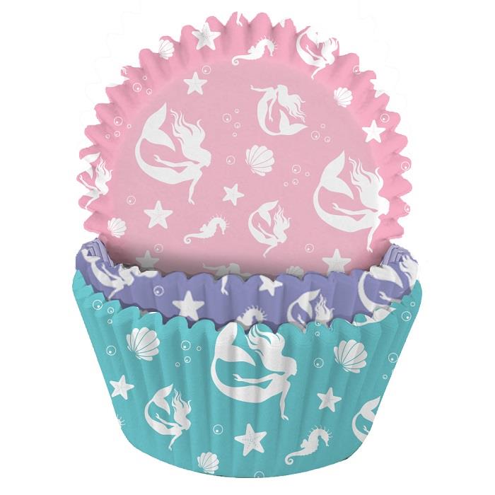 Mermaid Cupcake Cases Pack of 75 | Party Save Smile