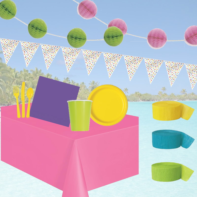 Neon Party Supplies - Garden Party Pack | Party Save Smile