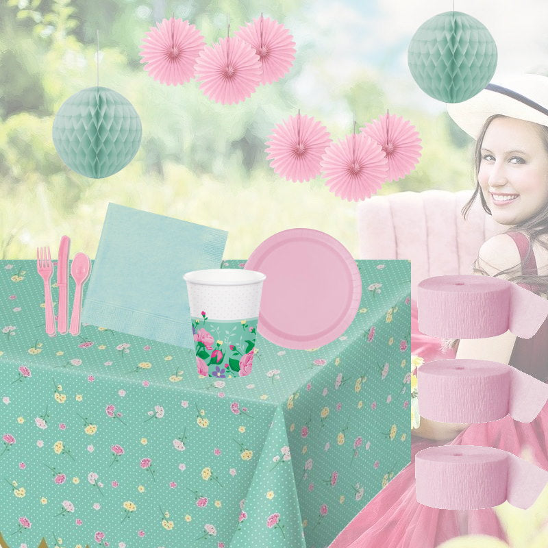 Floral Garden Tableware and Decorations Pack | Party Save Smile