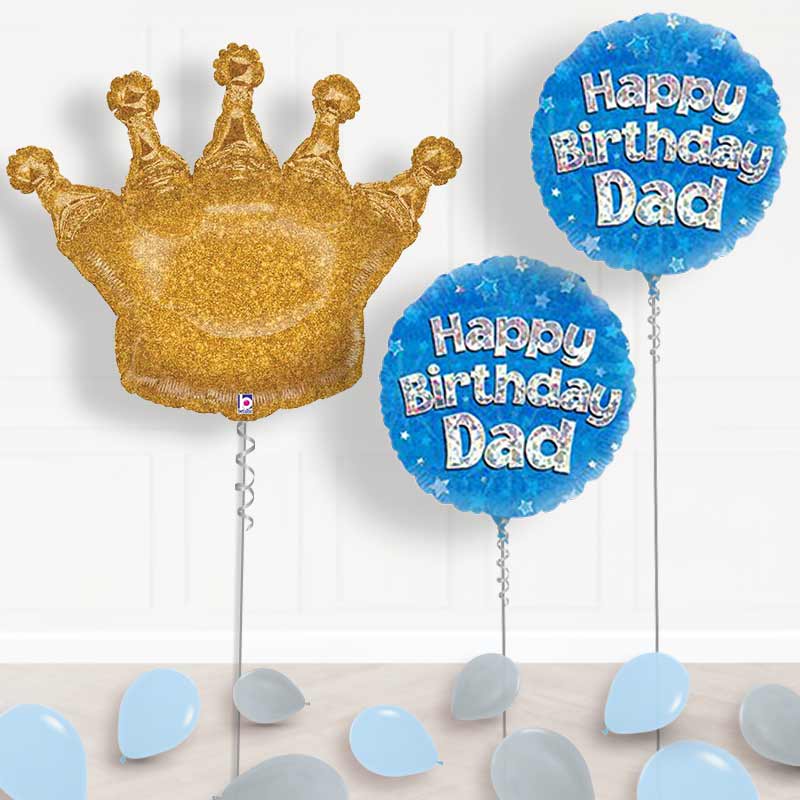 Happy Birthday Dad Balloon Delivery in a Box - Dad Balloon Package | Party Save Smile