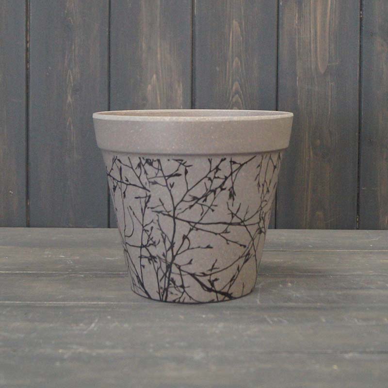 Eco-Friendly Straw Plant Pot with Branch Design (15cm) | Party Save Smile