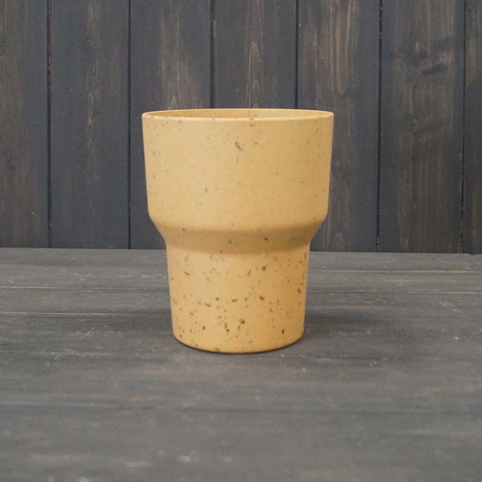 Yellow Orchid Pot: Houseplant Pot (13cm) | Party Save Smile