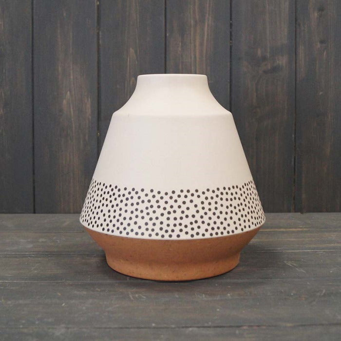 Scandi Dotty Bamboo Vase Earthy Sustainable 18cm | Party Save Smile