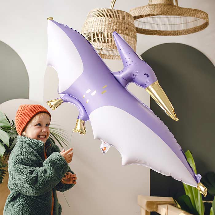 Purple Pterodactyl Foil Balloon 120x62 cm