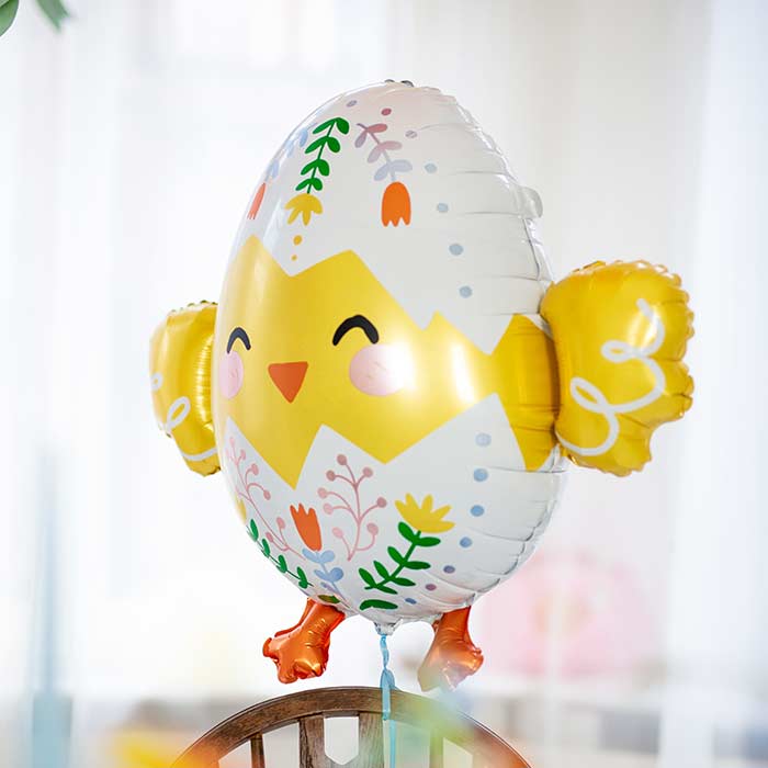 Chick Shaped Foil Balloon 78.5x64.5cm