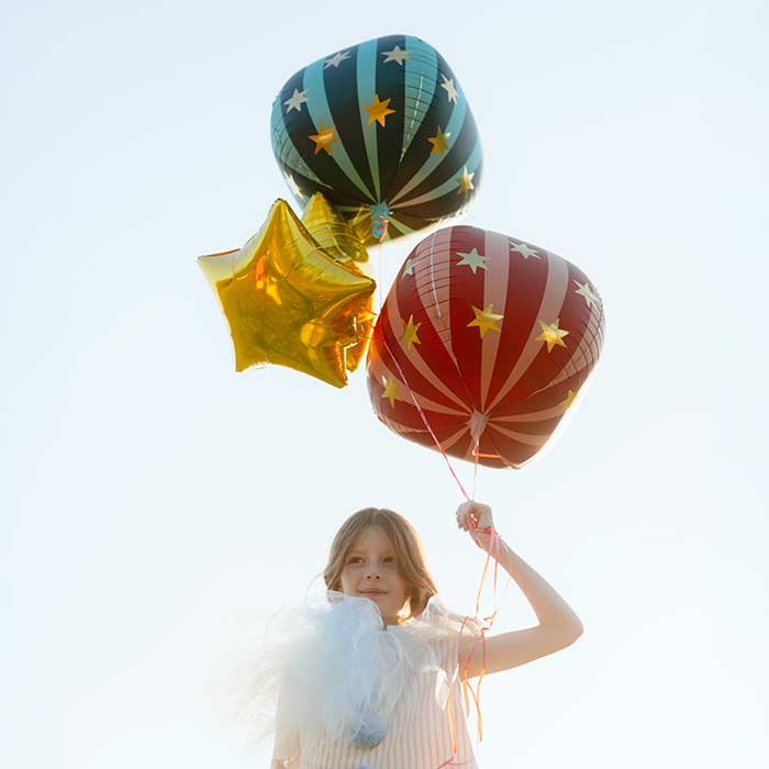 Green Starry Circus Globe Balloon 75cm