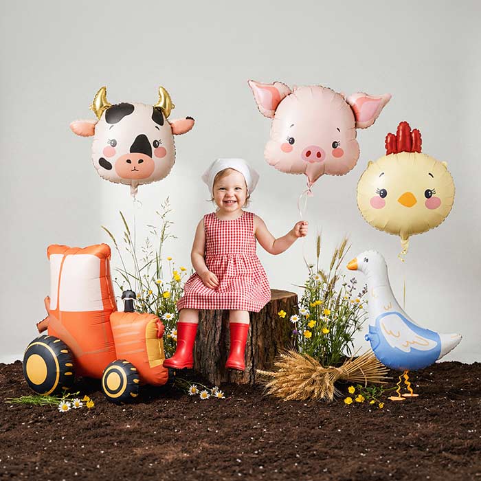 Pink Pig Head Foil Balloon 61x36 cm