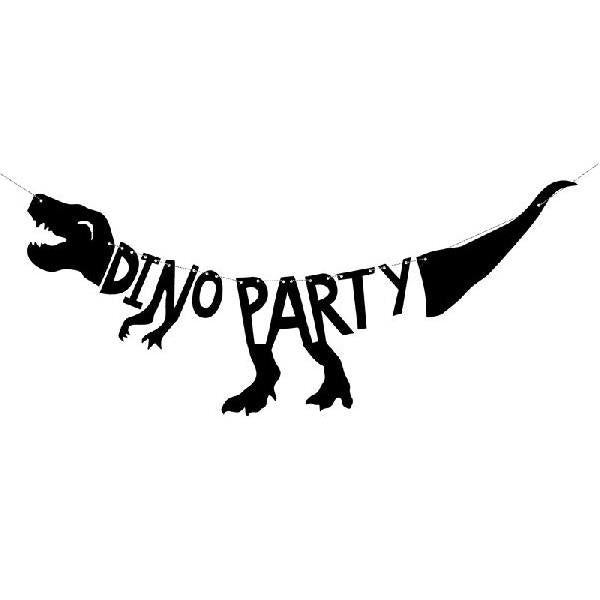 Black Dinosaur Party Banner 0.9 Metres | Party Save Smile