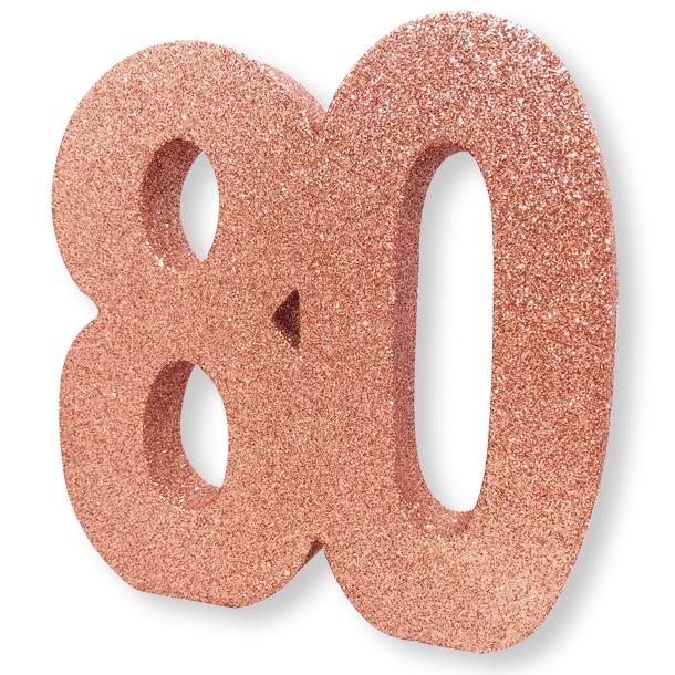 Rose Gold 80th Birthday Table Decoration | Party Save Smile