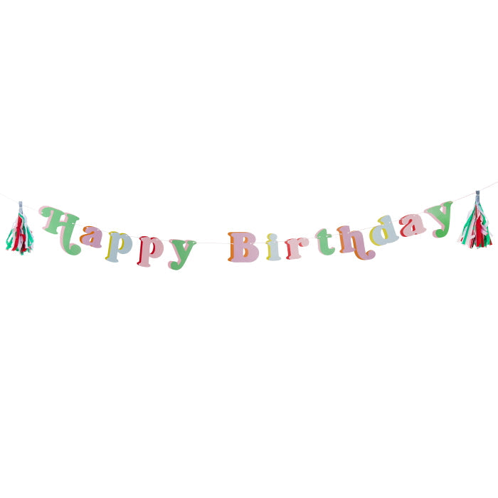Bright Banquet Happy Birthday Banner 2 metres - Party Save Smile
