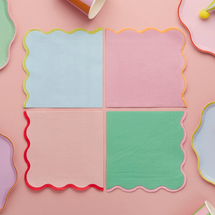 Bright Banquet Paper Napkins - Pack of 16 - Party Save Smile