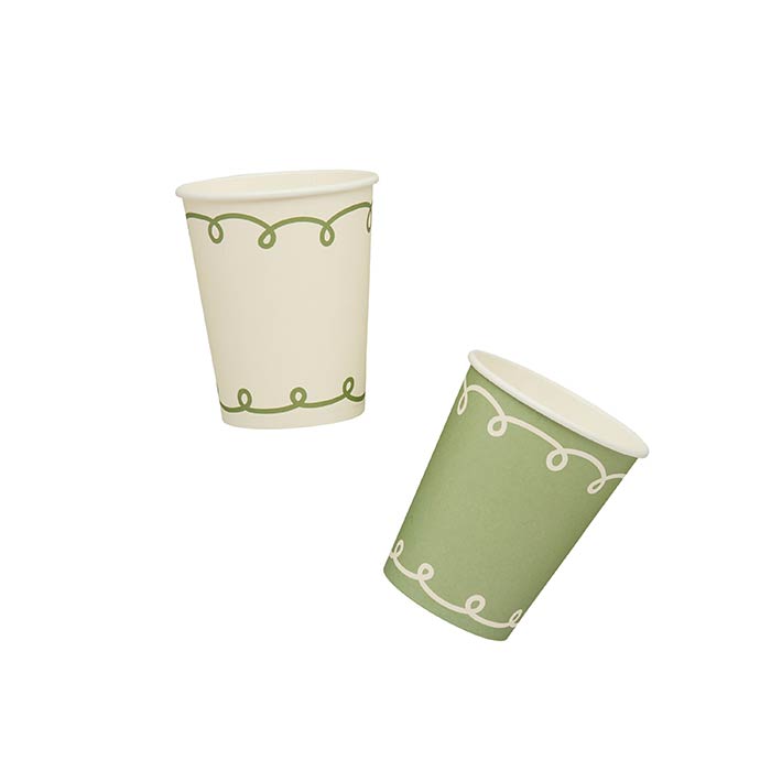 Botanical Paper Cups-Pack of 8