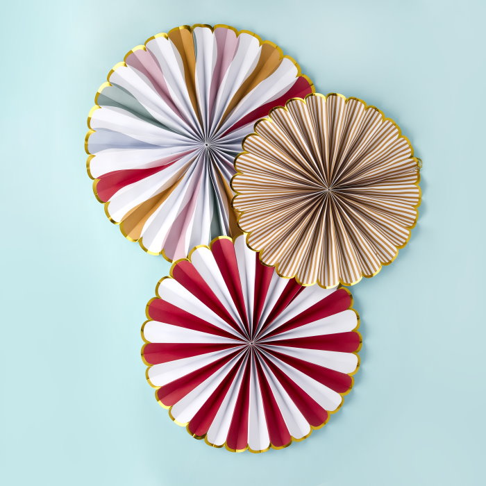 Circus Fan Hanging Decorations - Pack of 3