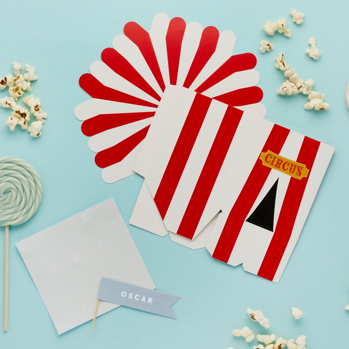 Circus Party Boxes Personalisable - Pack of 4