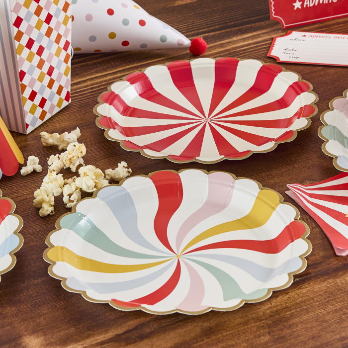 Circus Paper Party Plates 23cm Pack of 8