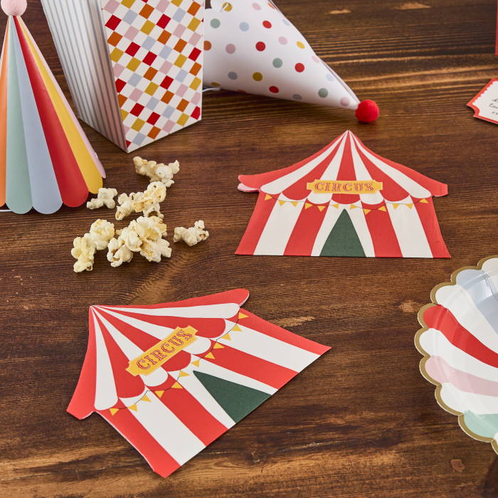 Circus Tent Paper Napkins - Pack of 16
