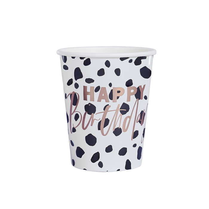 Dalmatian ’Happy Birthday’ Paper Cups 10 Pack | Party Save Smile