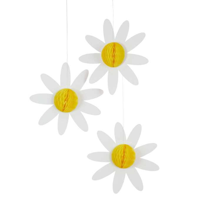 Daisy Honeycomb Party Decorations 3 Pack | Party Save Smile