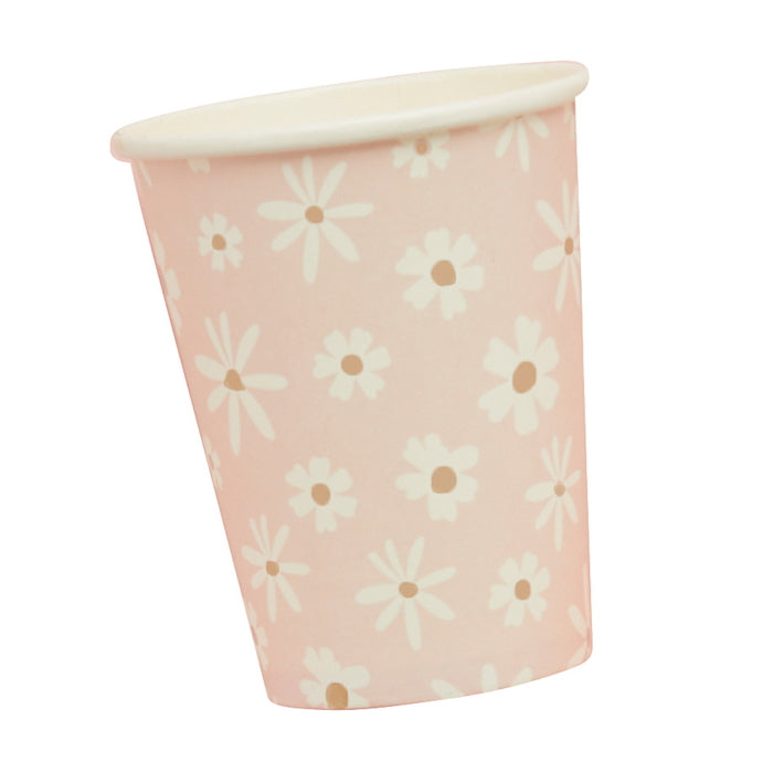 Daisy Paper Party Cups 8 Pack | Party Save Smile