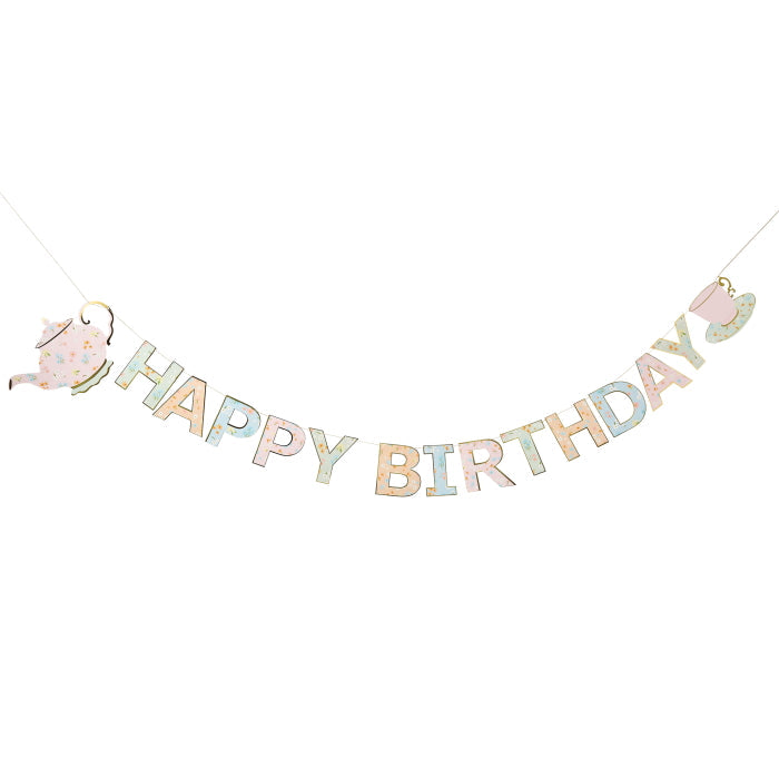 Tea Party Birthday Banner 2.5 metres