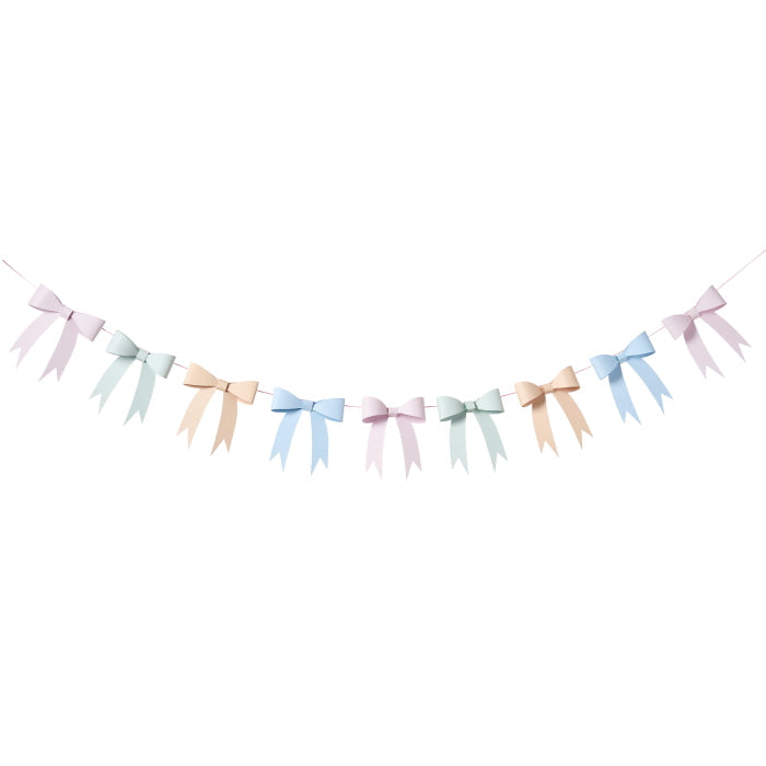 Tea Party Card Bow Garland 2.5 metres