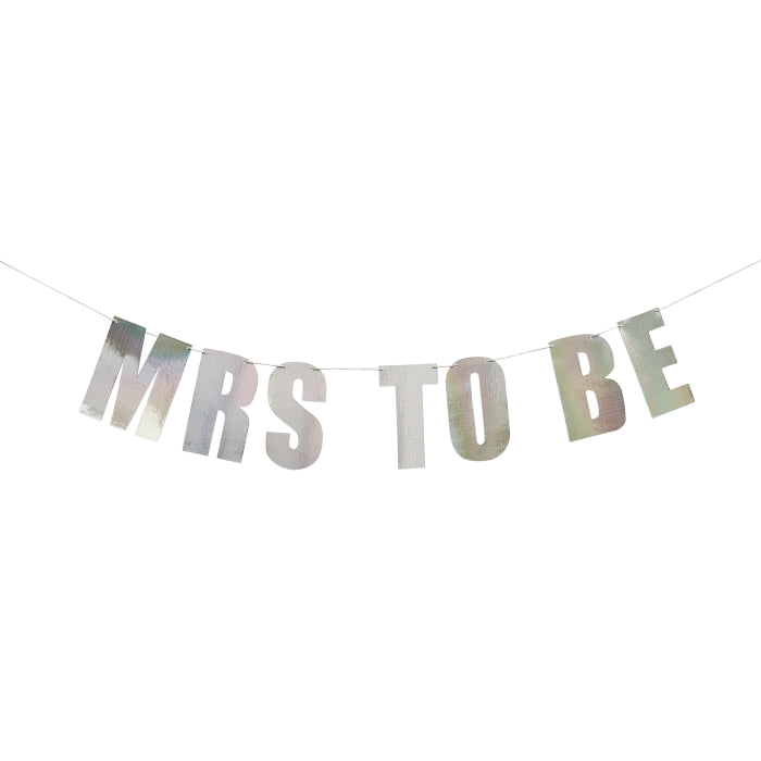 Iridescent Mrs to Be Disco Hen Party Banner 2 metres