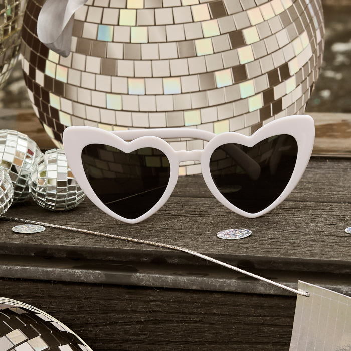 White Heart Hen Party Sunglasses 14cm