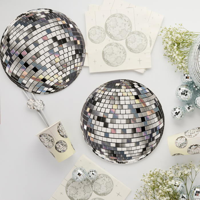 Disco Ball Party Plates Pack of 8
