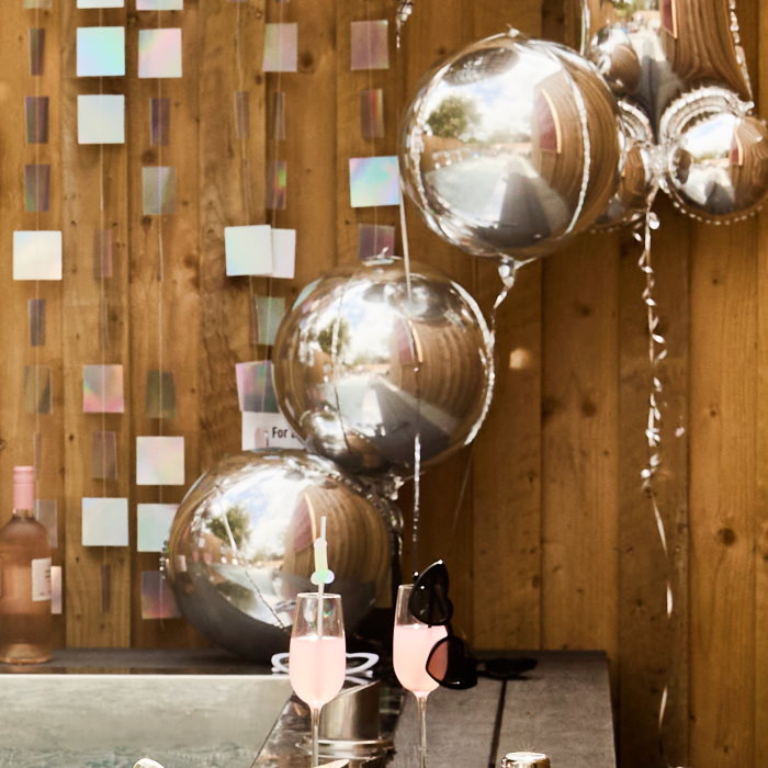 Silver Orb 15 Inch Foil Balloons - Pack of 3