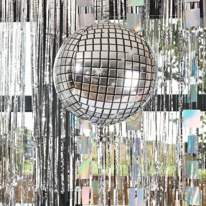 Silver Disco Ball Foil Balloon 22 inches
