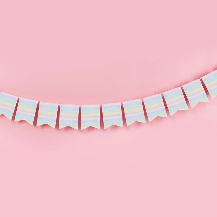Pastel Rainbow Bunting 2 metres | Party Save Smile