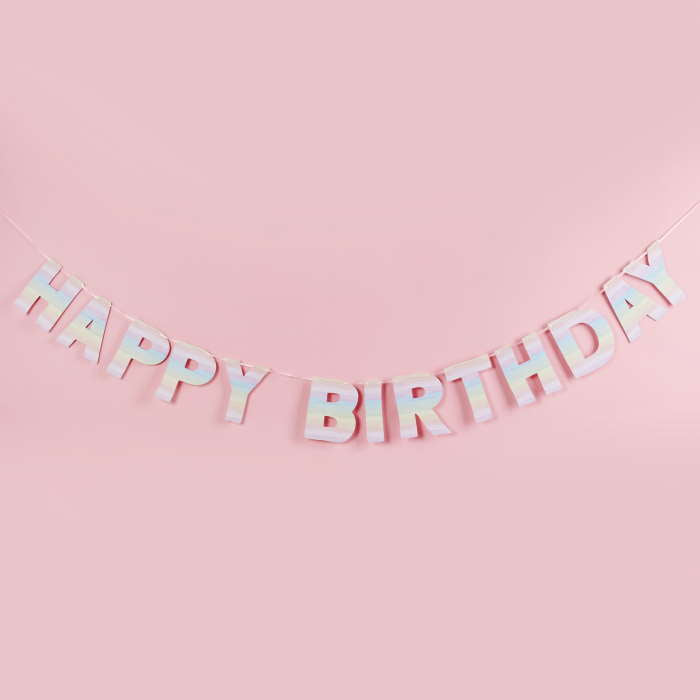 Pastel Rainbow Birthday Banner 2 metres | Party Save Smile