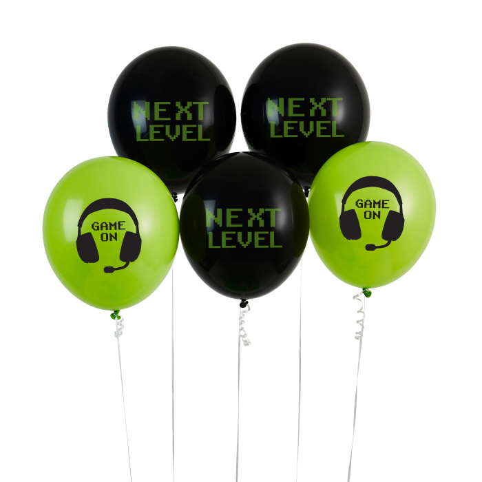 Gaming Latex Balloons 12 inches 5 Pack | Party Save Smile