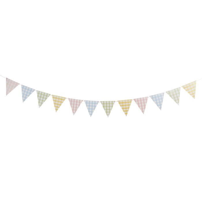 Gingham Bunting Decoration 2.5 metres | Party Save Smile