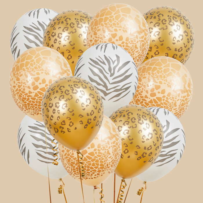 Safari Latex Balloons Bundle Pack of 12 | Party Save Smile