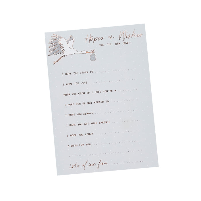Baby Shower Hopes and Wishes Cards Pack of 10 | Party Save Smile