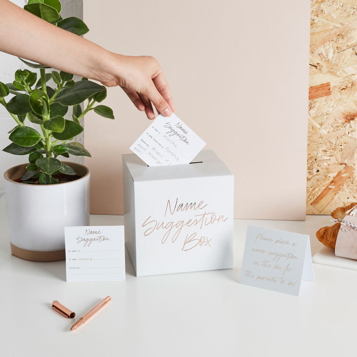 Baby Shower Name Suggestion Box with 30 Cards | Party Save Smile