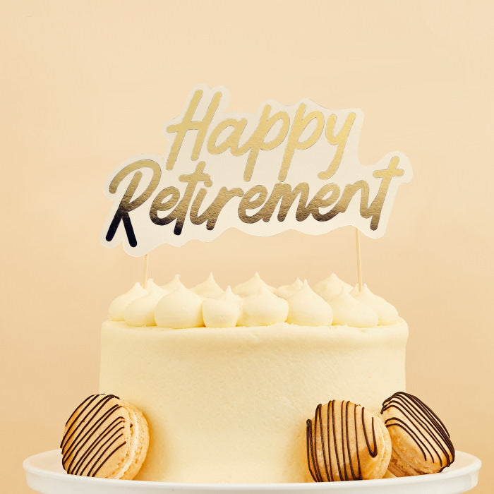 Happy Retirement Card Cake Topper Decoration 18cm | Party Save Smile