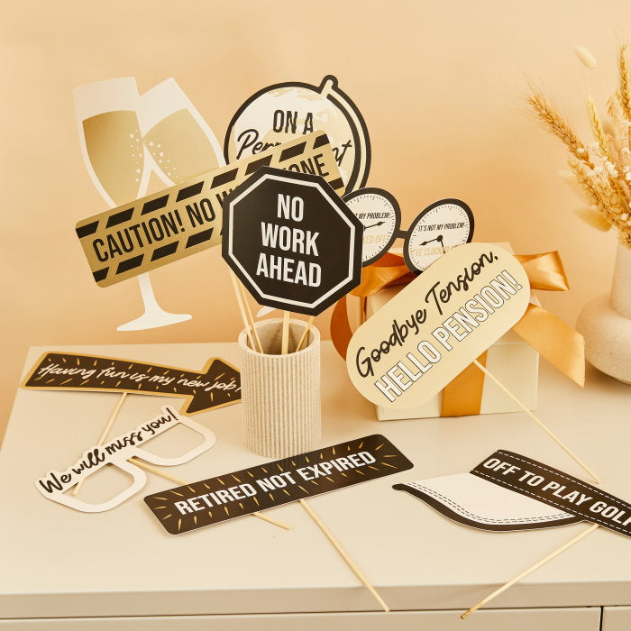 Retirement Photo Booth Props 10 Pack | Party Save Smile
