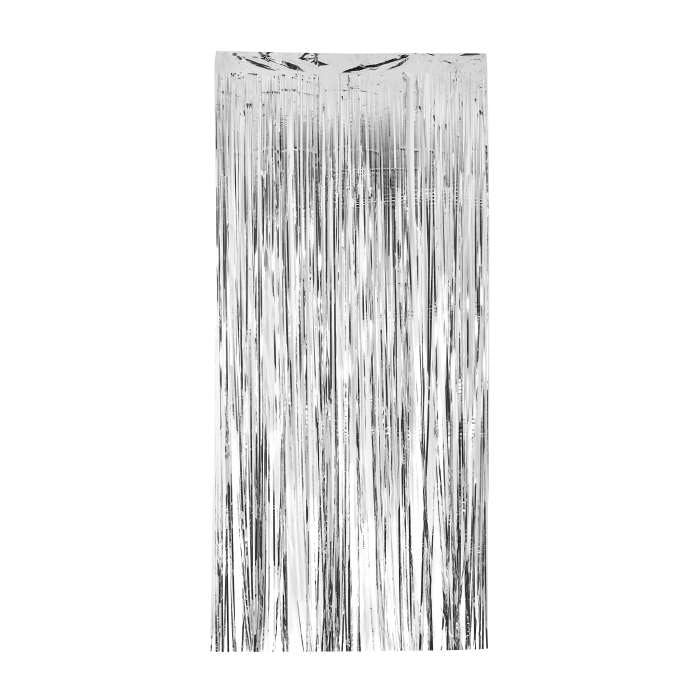Silver Foiled Backdrop 250 x 100cm | Party Save Smile