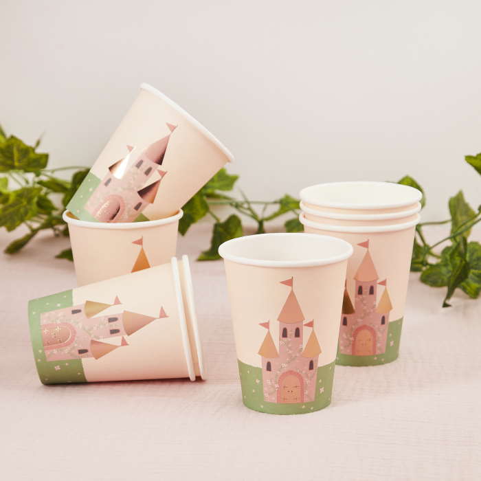 Princess Castle Paper Cup 8 Pack | Party Save Smile