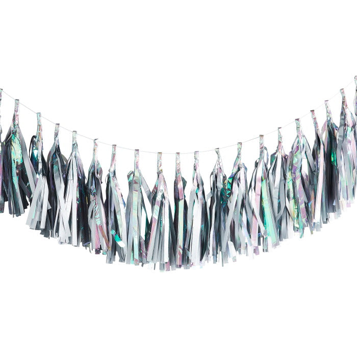 Iridescent Tassel Garland Paper 3 metres | Party Save Smile