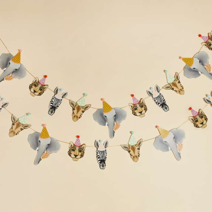Safari Animal Garland 2 metres | Party Save Smile