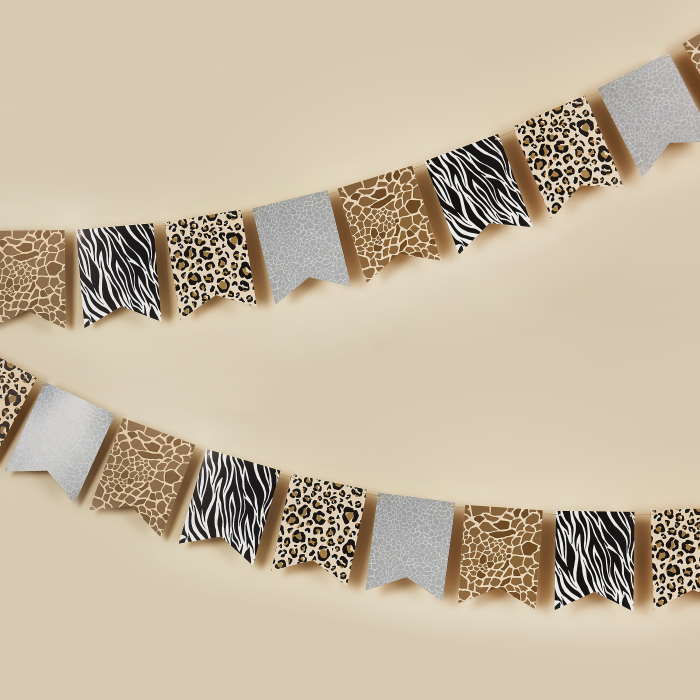 Safari Animal Print Bunting 2 metres | Party Save Smile