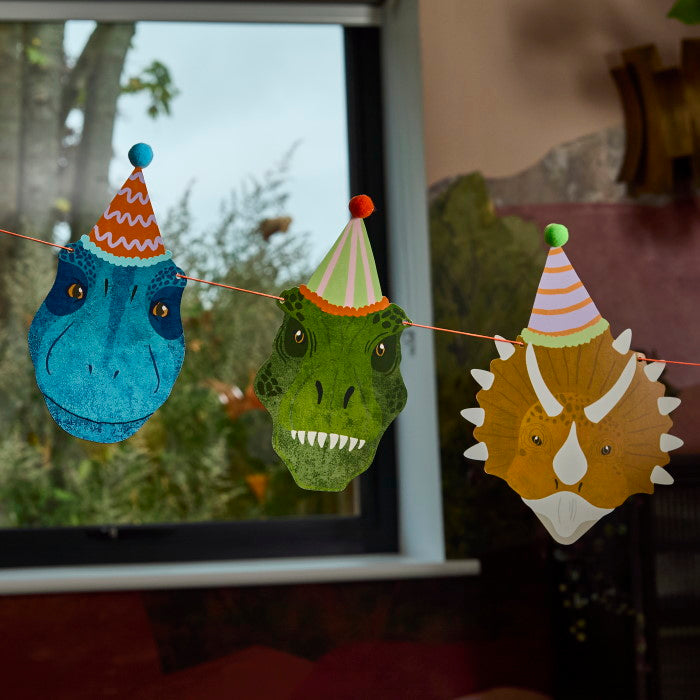 Roar Dinosaur Card Garland 4 metres