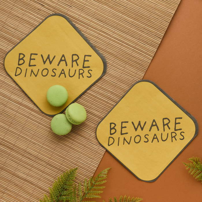 Beware Dinosaurs Paper Napkins - Pack of 16