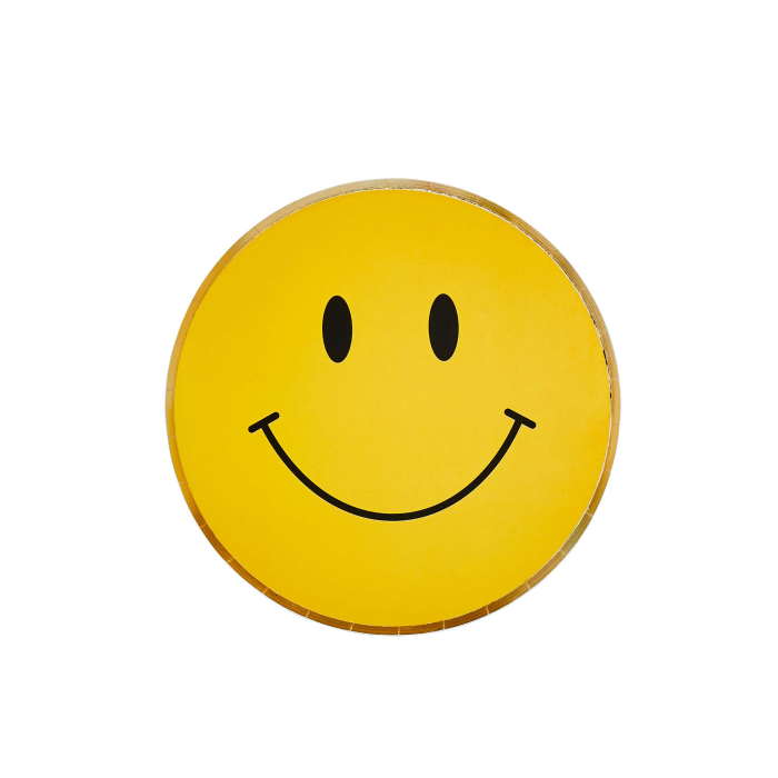 Smile Face Paper Plates 23cm 8 Pack | Party Save Smile